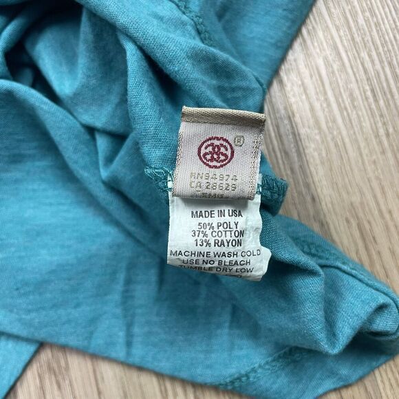 Stussy Shirt Womens Medium Blue Tank Top N4 Graphic Aztec Print Made USA New - Picture 4 of 9